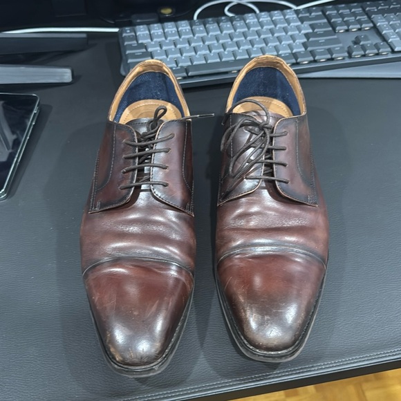 Steve Madden Plot dress shoes Mens 11 Dark Brown - Picture 1 of 6